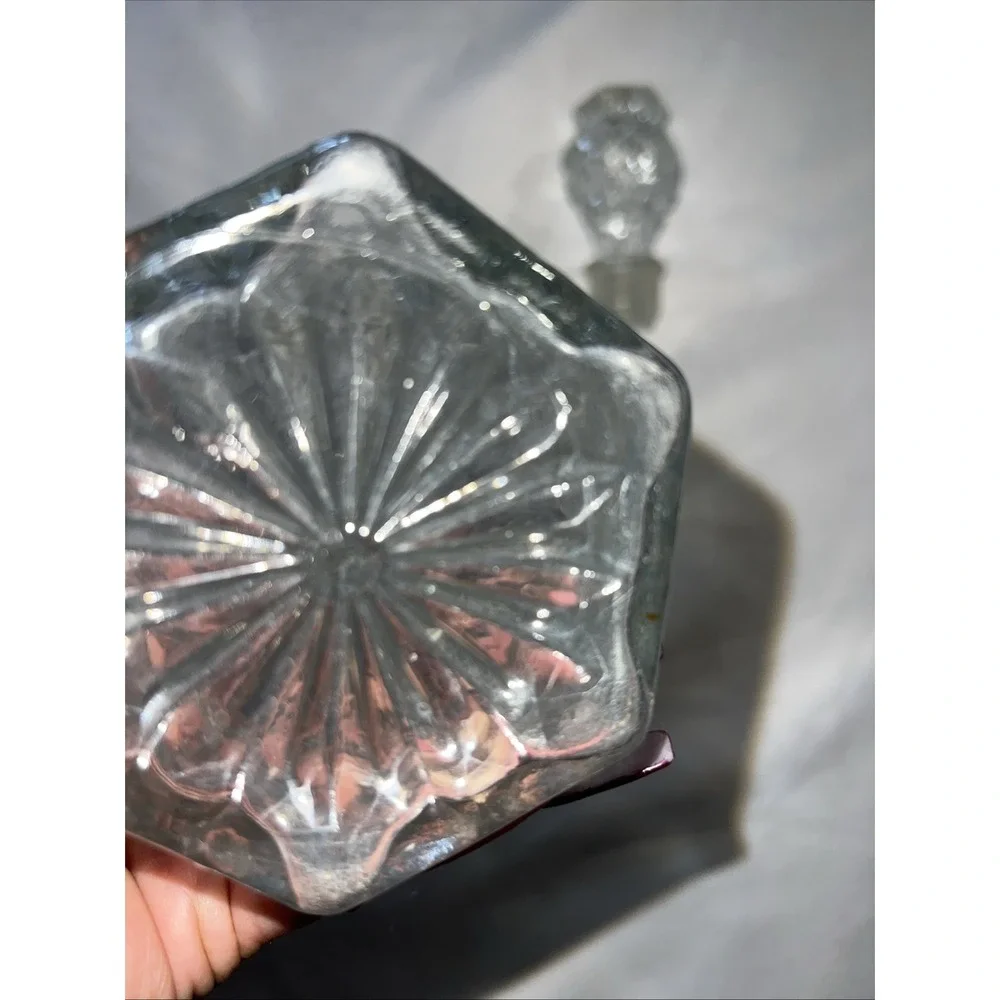 Vintage Anchor Hocking 32oz Glass‎ Wexford Pattern Decanter Bottle & Stopper